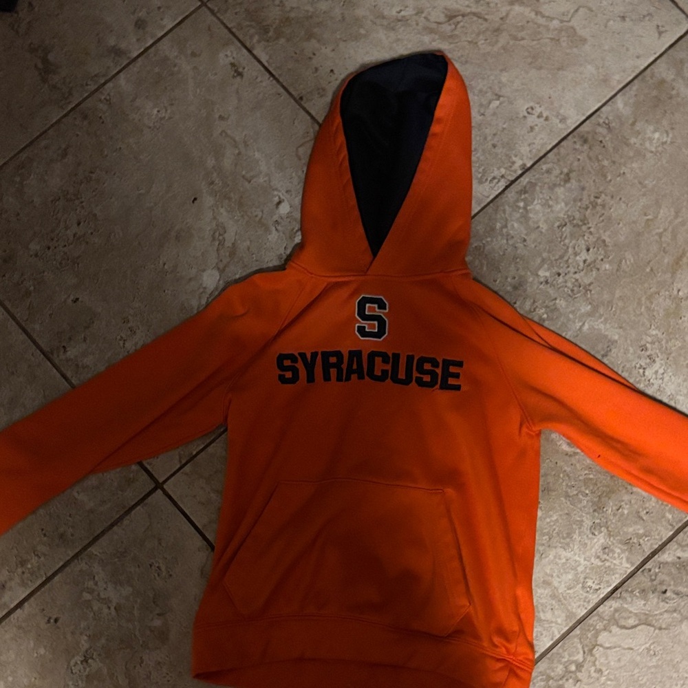 Colosseum Youth Orange and Navy Hoodie